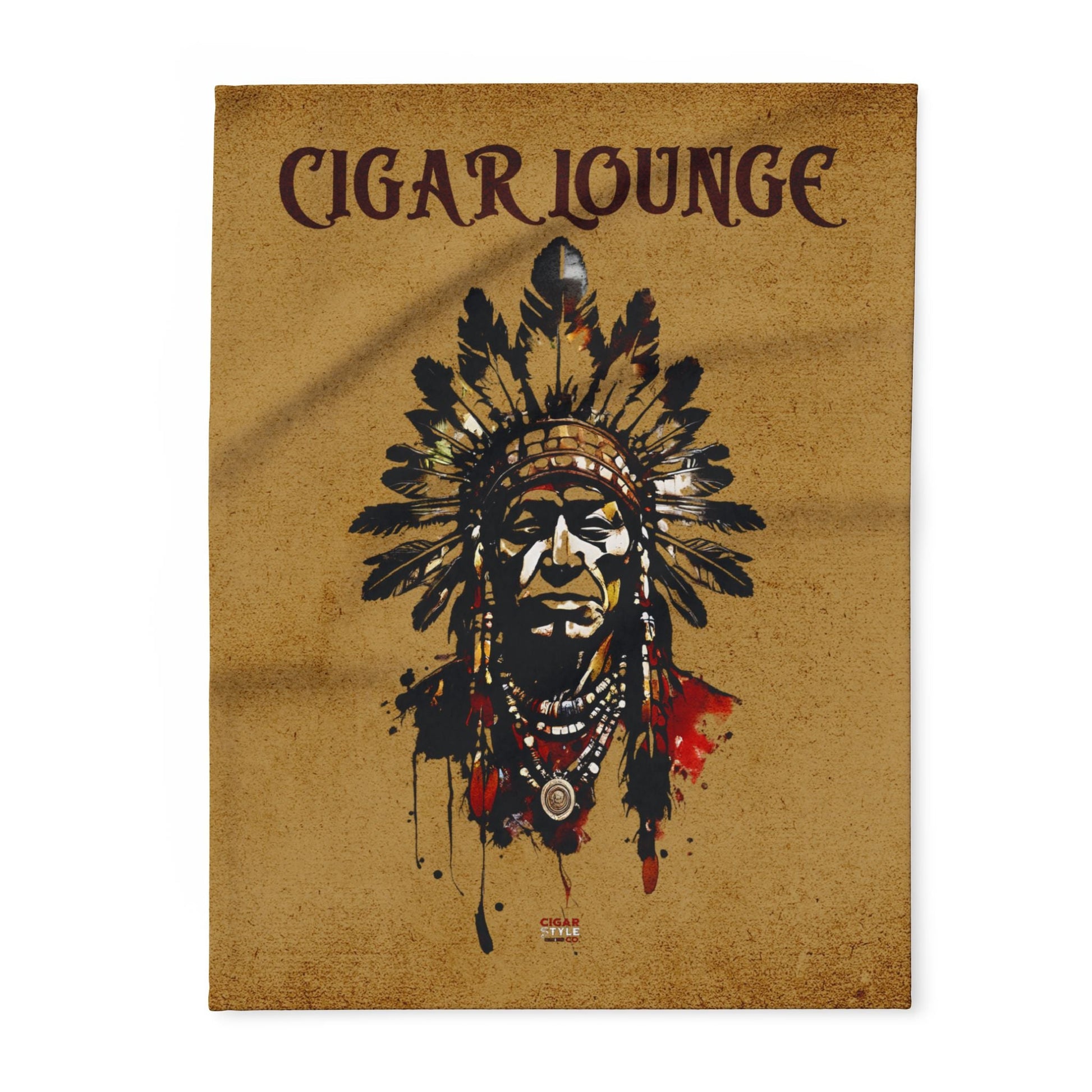 Cigar Lounge Indian Fleece Blanket - Cigar Style Co.