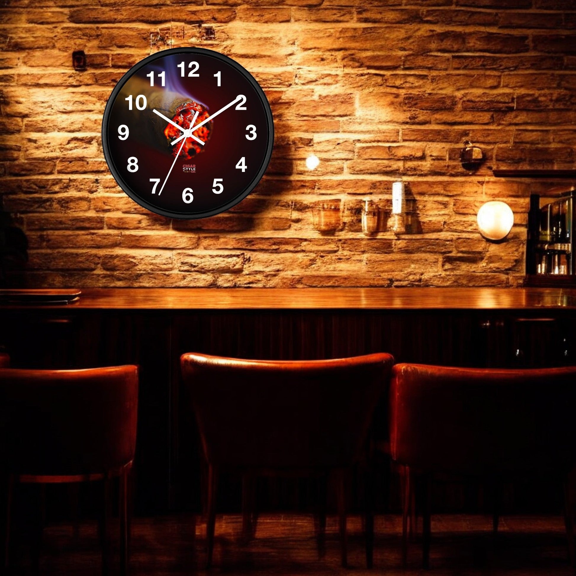 Cigar Lounge Wall Clock - Cigar Style Co.