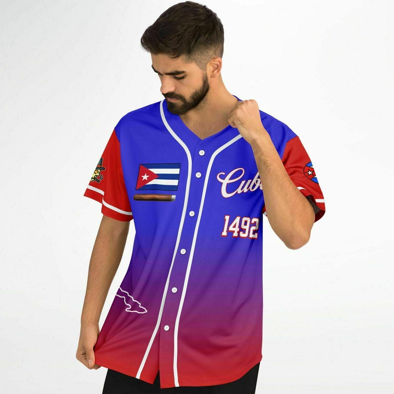 Cuban Cigars Baseball Jersey - Cigar Style Baseball Jerseys - Cigar Style Co.