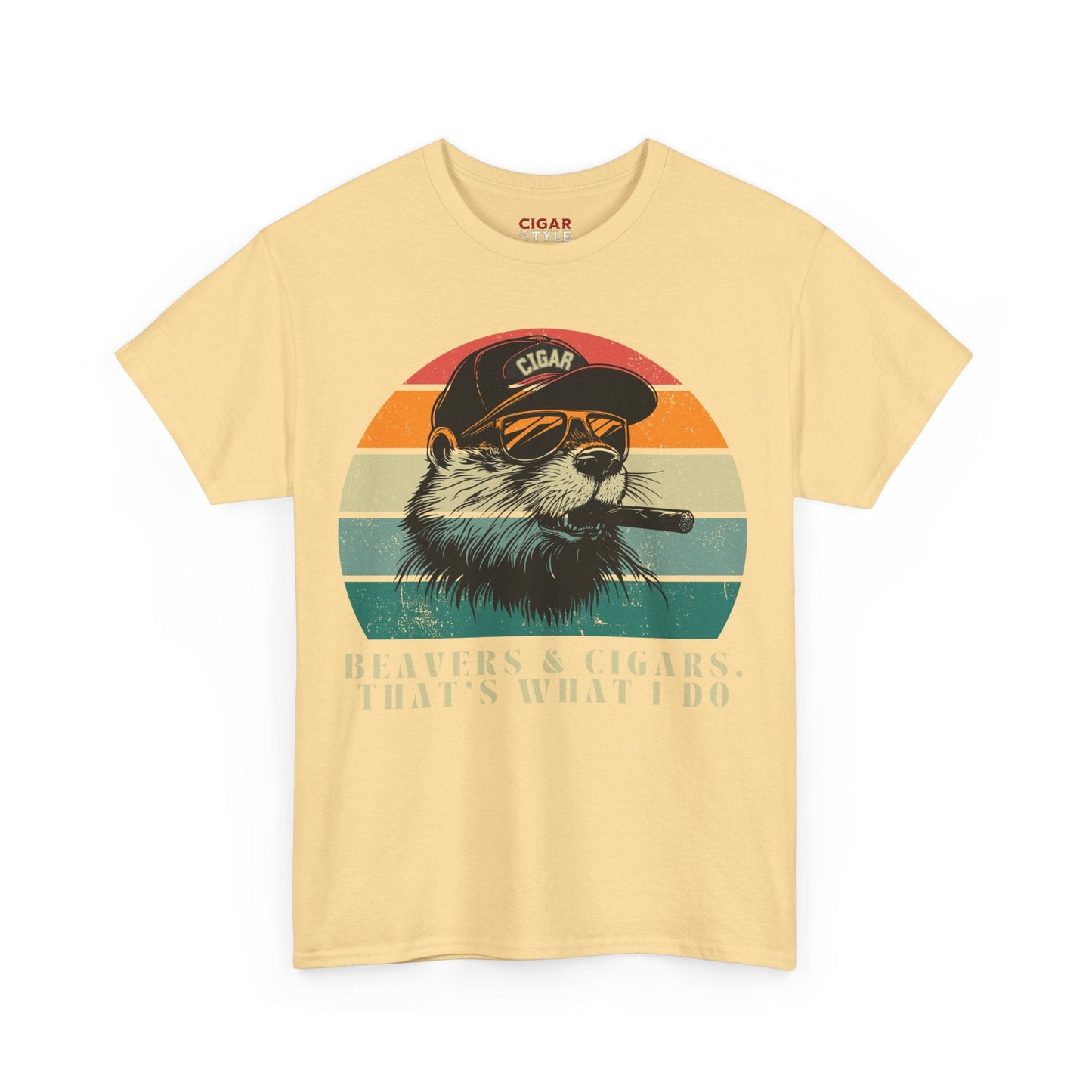 Funny Retro Beavers and Cigars Unisex Tee, That's What I Do CIGAR STYLE CO T-Shirt, Smoking Beaver Shirt - Cigar Style Co.