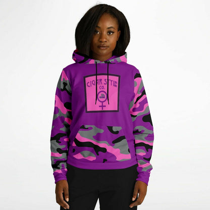 Ladies Pink Camo Hoodie - Cigar Style Hoodies - Cigar Style Co.