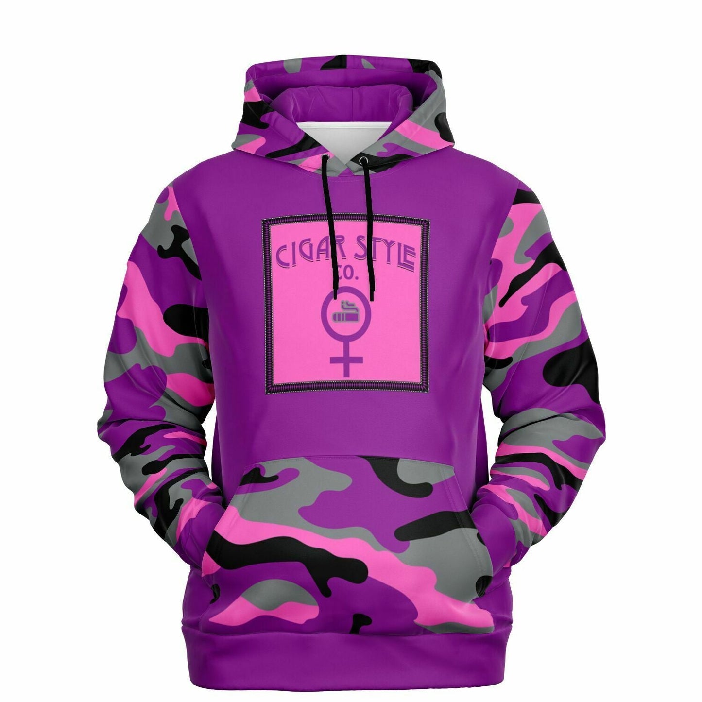 Ladies Pink Camo Hoodie - Cigar Style Hoodies - Cigar Style Co.