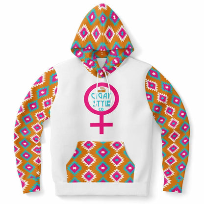 Ladies Pink Western Hoodie - Cigar Style Hoodies - Cigar Style Co.