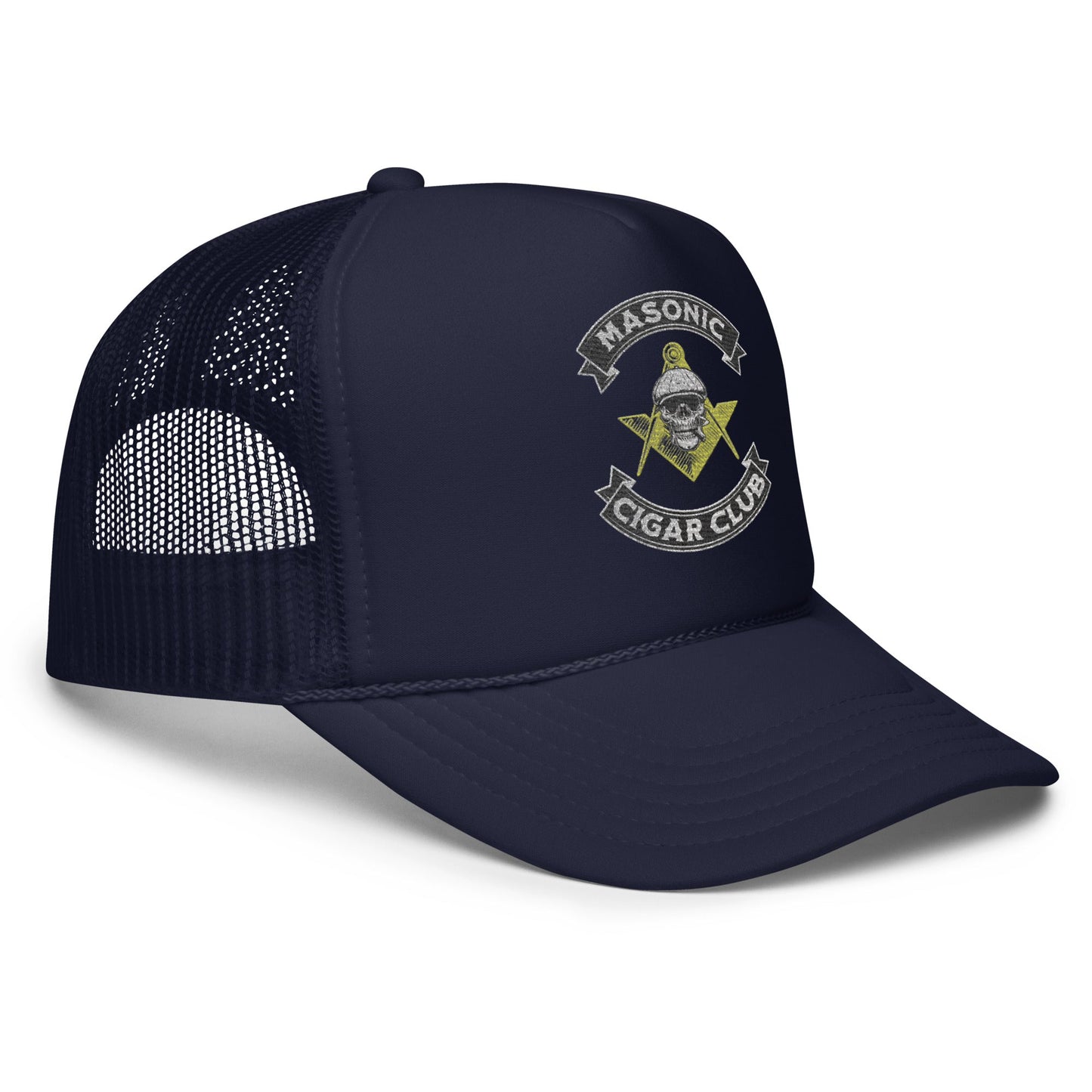 Masonic Cigar Club Foam Trucker Hat - Cigar Style Hats - Cigar Style Co.