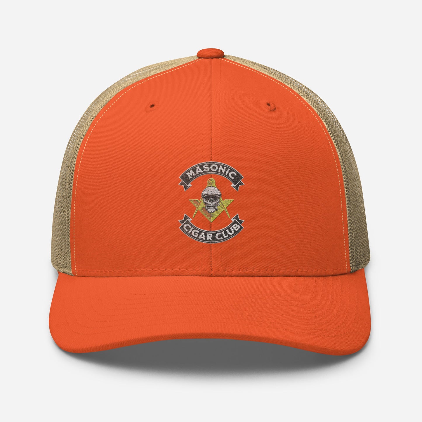 Masonic Cigar Club Trucker Cap - Cigar Style Hats - Cigar Style Co.