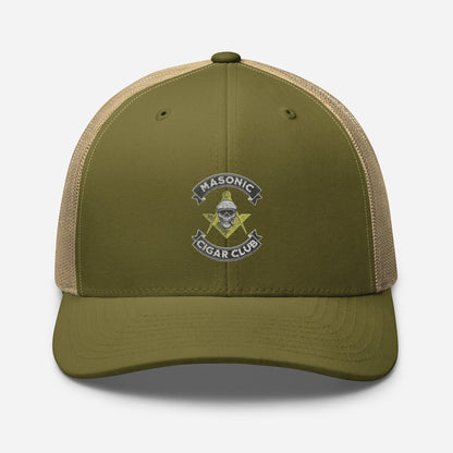 Masonic Cigar Club Trucker Cap - Cigar Style Hats - Cigar Style Co.