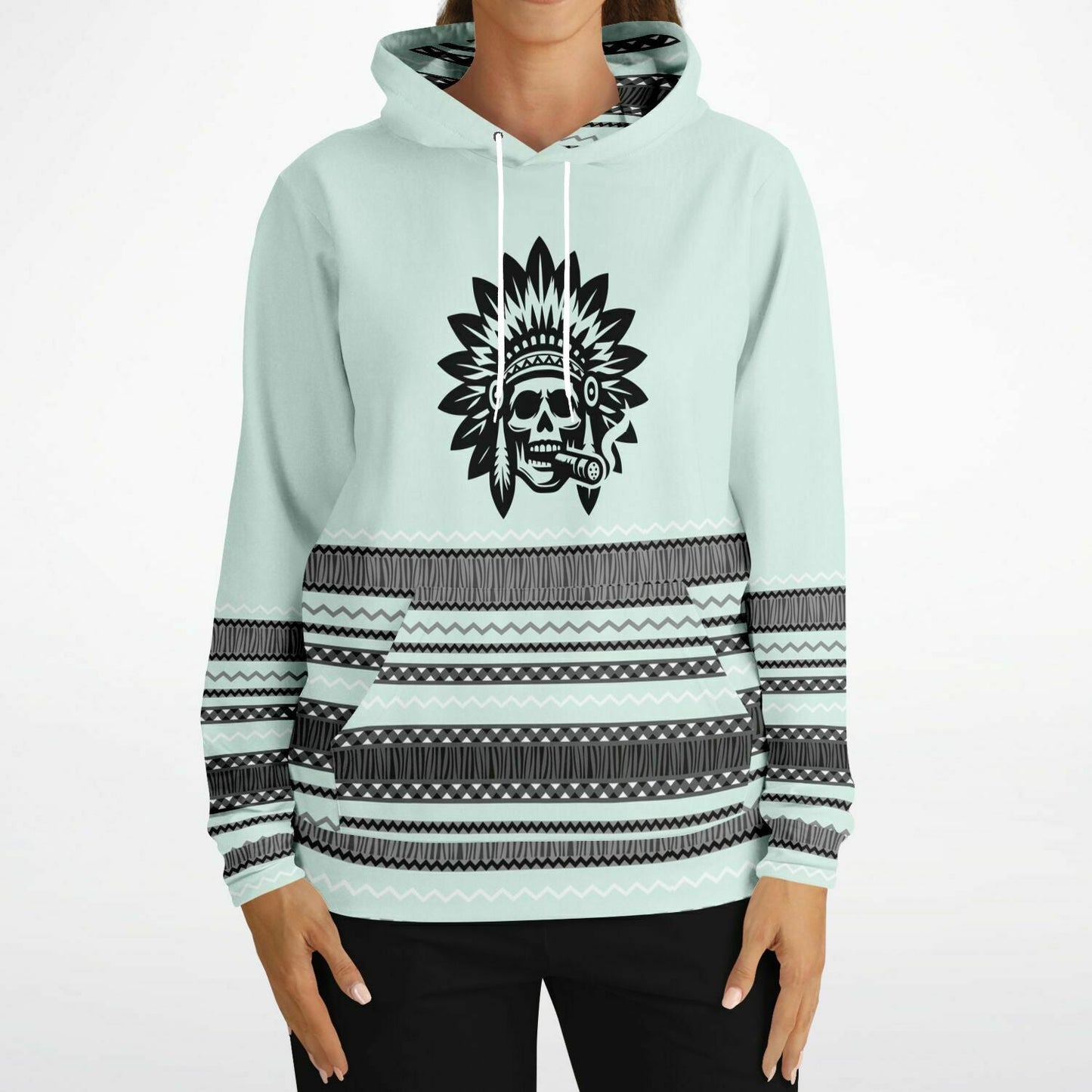 Smokin' Blue Indian Hoodie - Cigar Style Hoodies - Cigar Style Co.