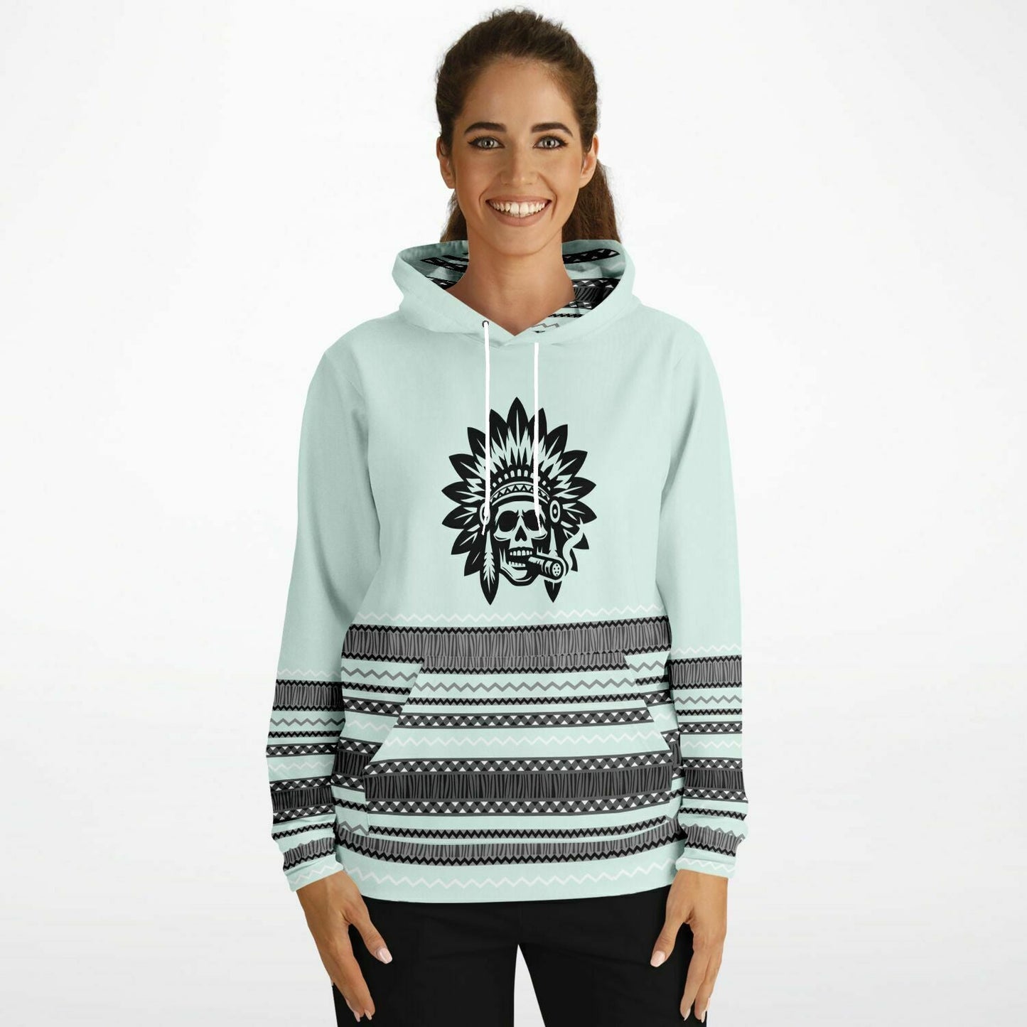 Smokin' Blue Indian Hoodie - Cigar Style Hoodies - Cigar Style Co.