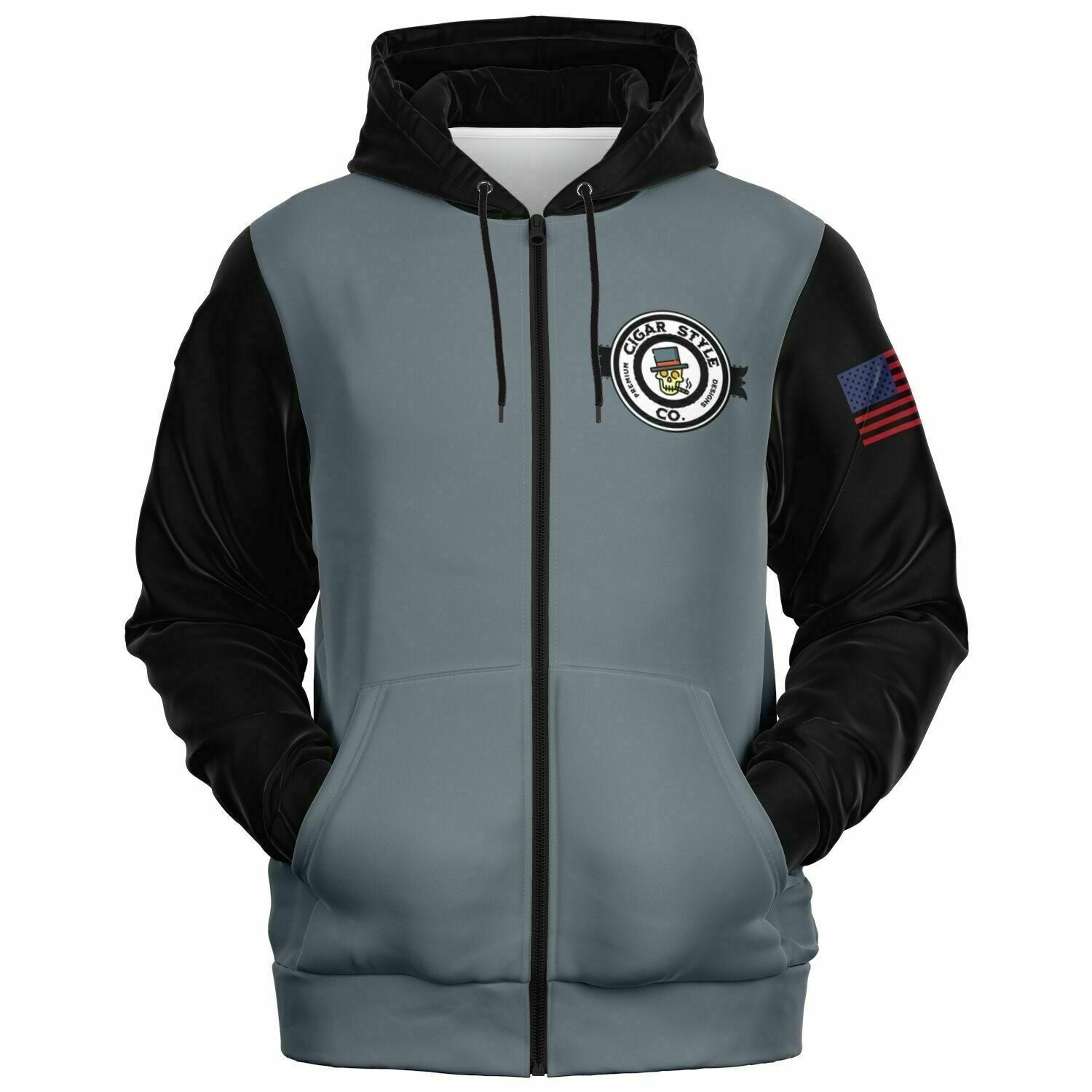 Smokin' Cigar Zip Hoodie - Cigar Style Zip Hoodies - Cigar Style Co.