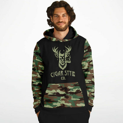 Smokin' Deer Hoodie - Cigar Style Hoodies - Cigar Style Co.