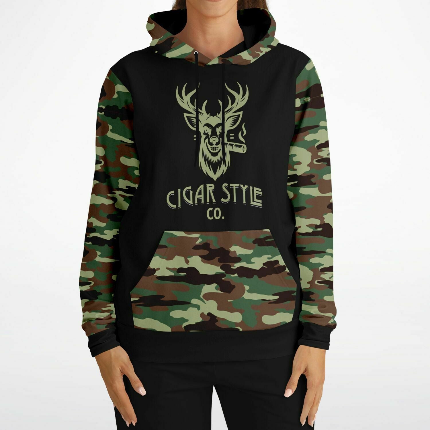 Smokin' Deer Hoodie - Cigar Style Hoodies - Cigar Style Co.