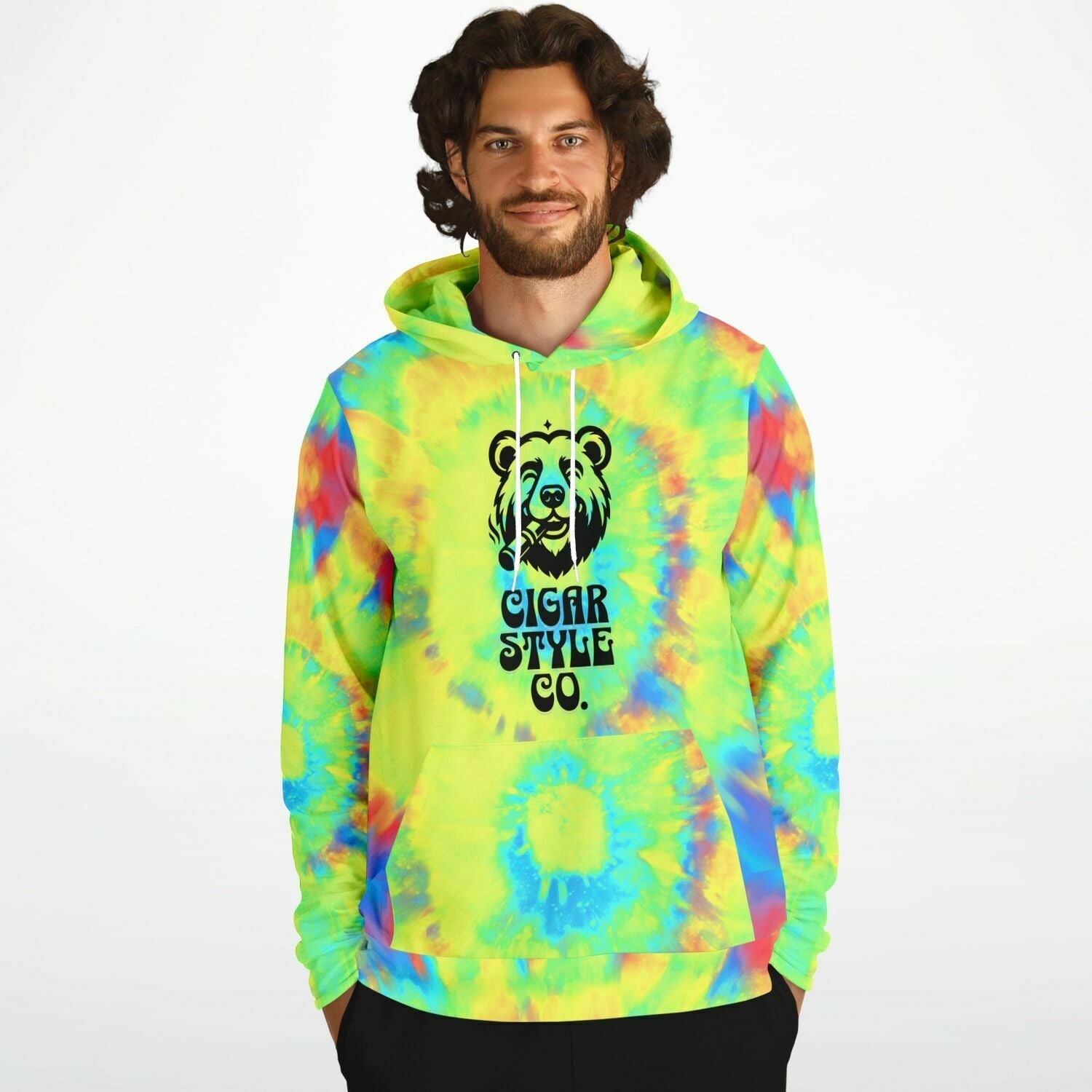 Smokin' Hippie Bear Hoodie - Cigar Style Hoodies - Cigar Style Co.