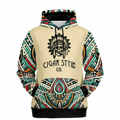 Smokin' Indian Skull Hoodie - Cigar Style Hoodies - Cigar Style Co.