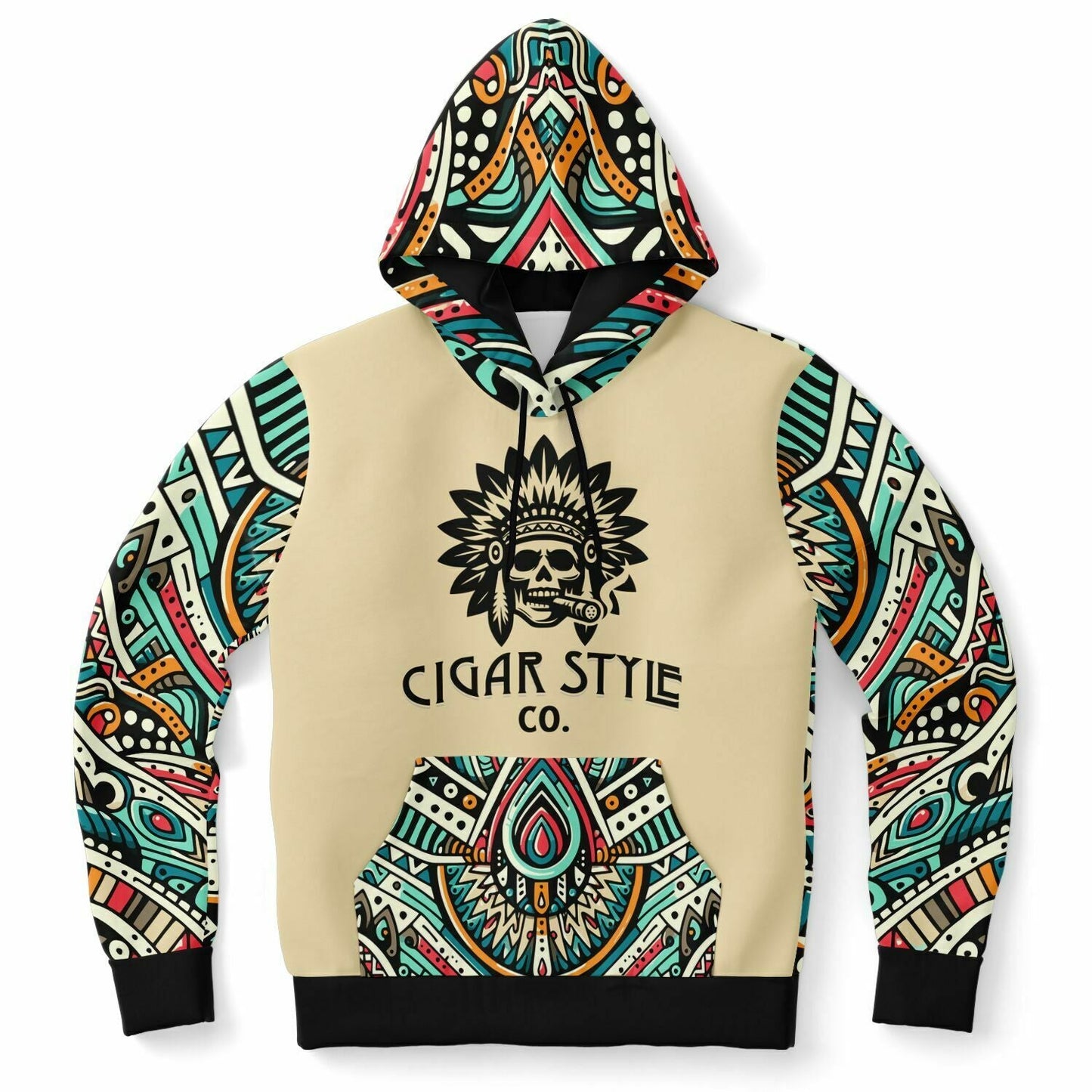 Smokin' Indian Skull Hoodie - Cigar Style Hoodies - Cigar Style Co.