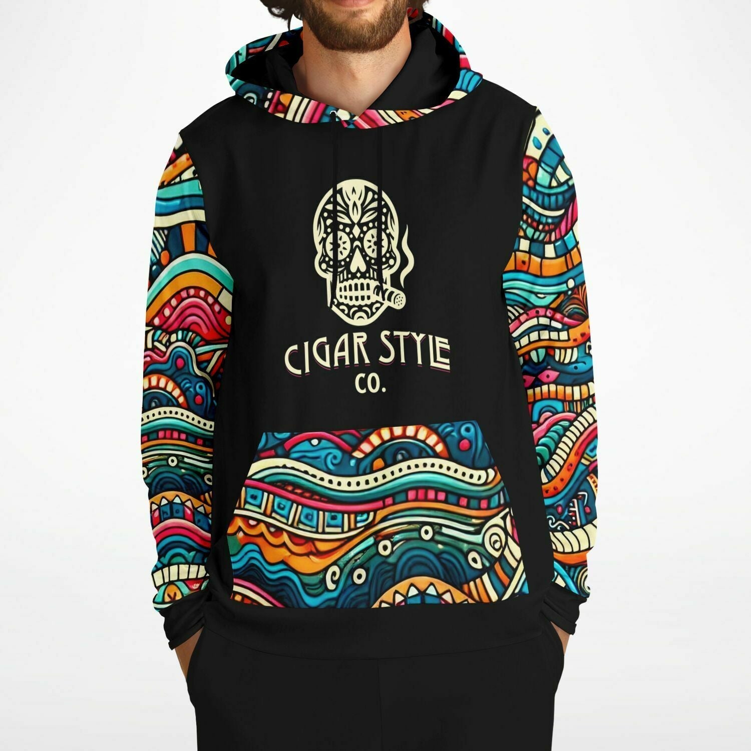 Smokin' Sugar Skull Hoodie - Cigar Style Hoodies - Cigar Style Co.