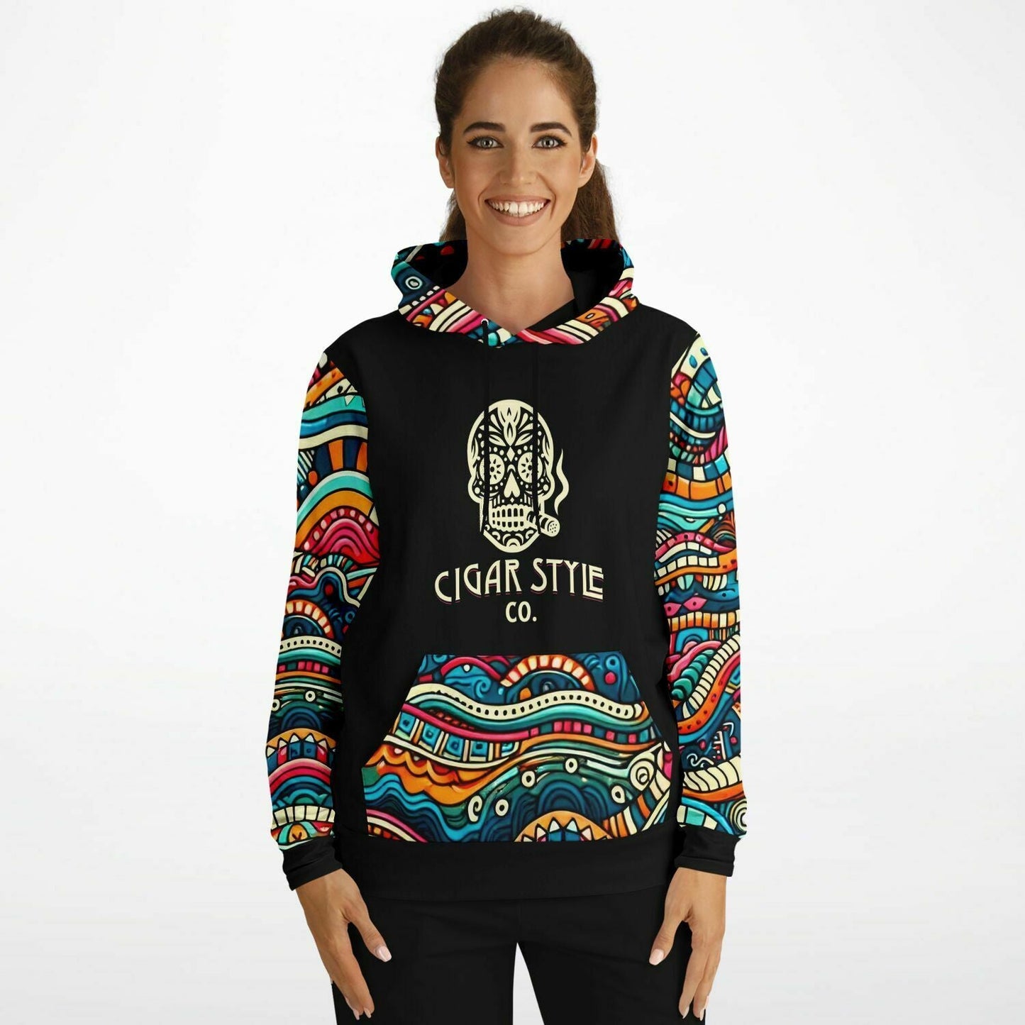 Smokin' Sugar Skull Hoodie - Cigar Style Hoodies - Cigar Style Co.