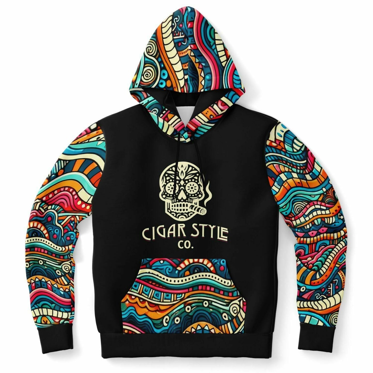 Smokin' Sugar Skull Hoodie - Cigar Style Hoodies - Cigar Style Co.