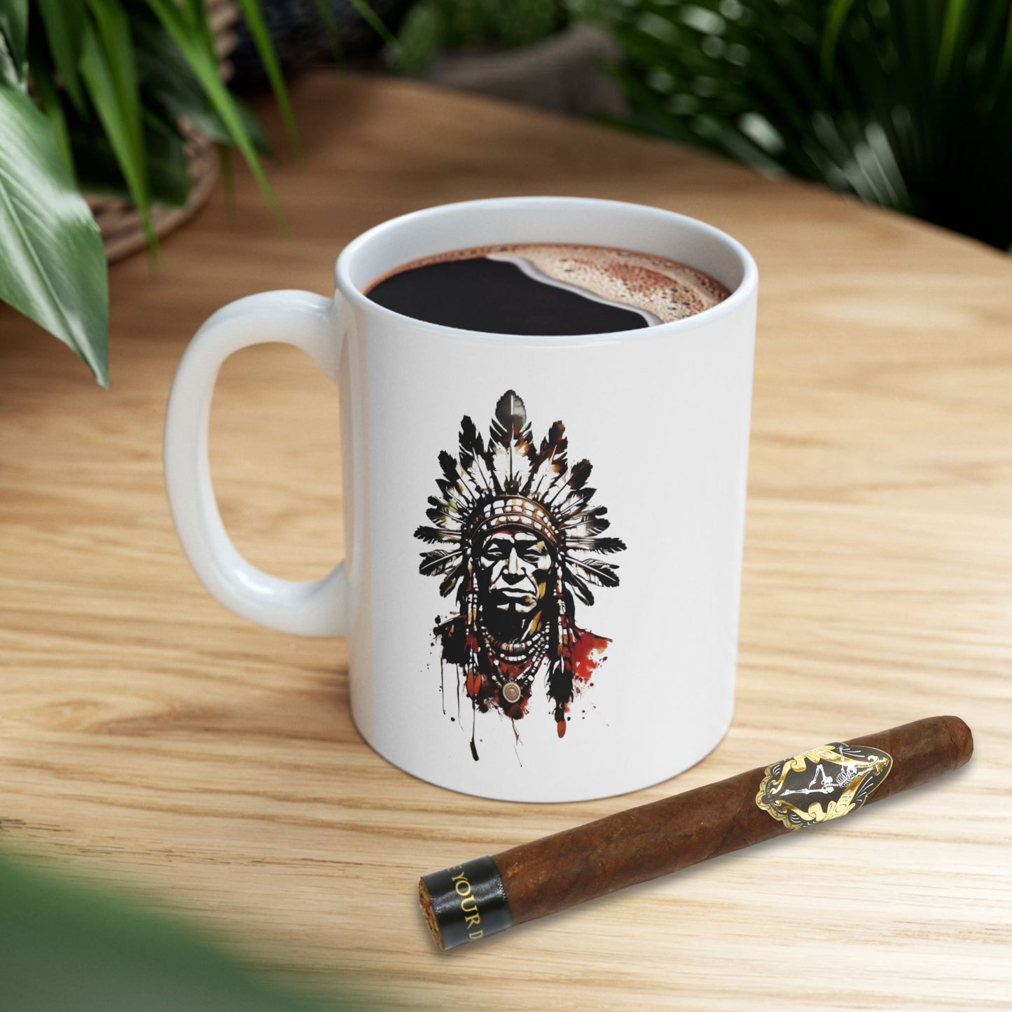 Vintage Retro Cigar Indian Mug - Cigar Style Co.