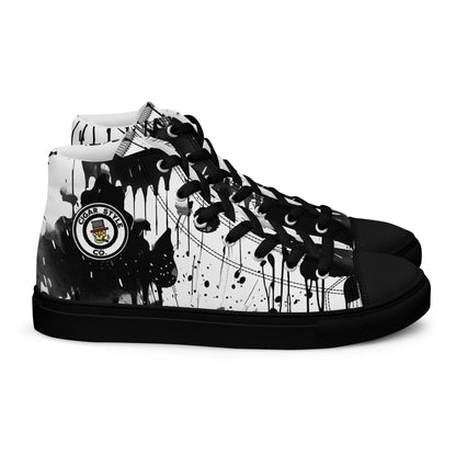 White Street Style High Top Canvas Shoes - Cigar Style Shoes - Cigar Style Co.