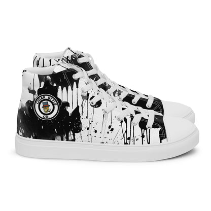 White Street Style High Top Canvas Shoes - Cigar Style Shoes - Cigar Style Co.