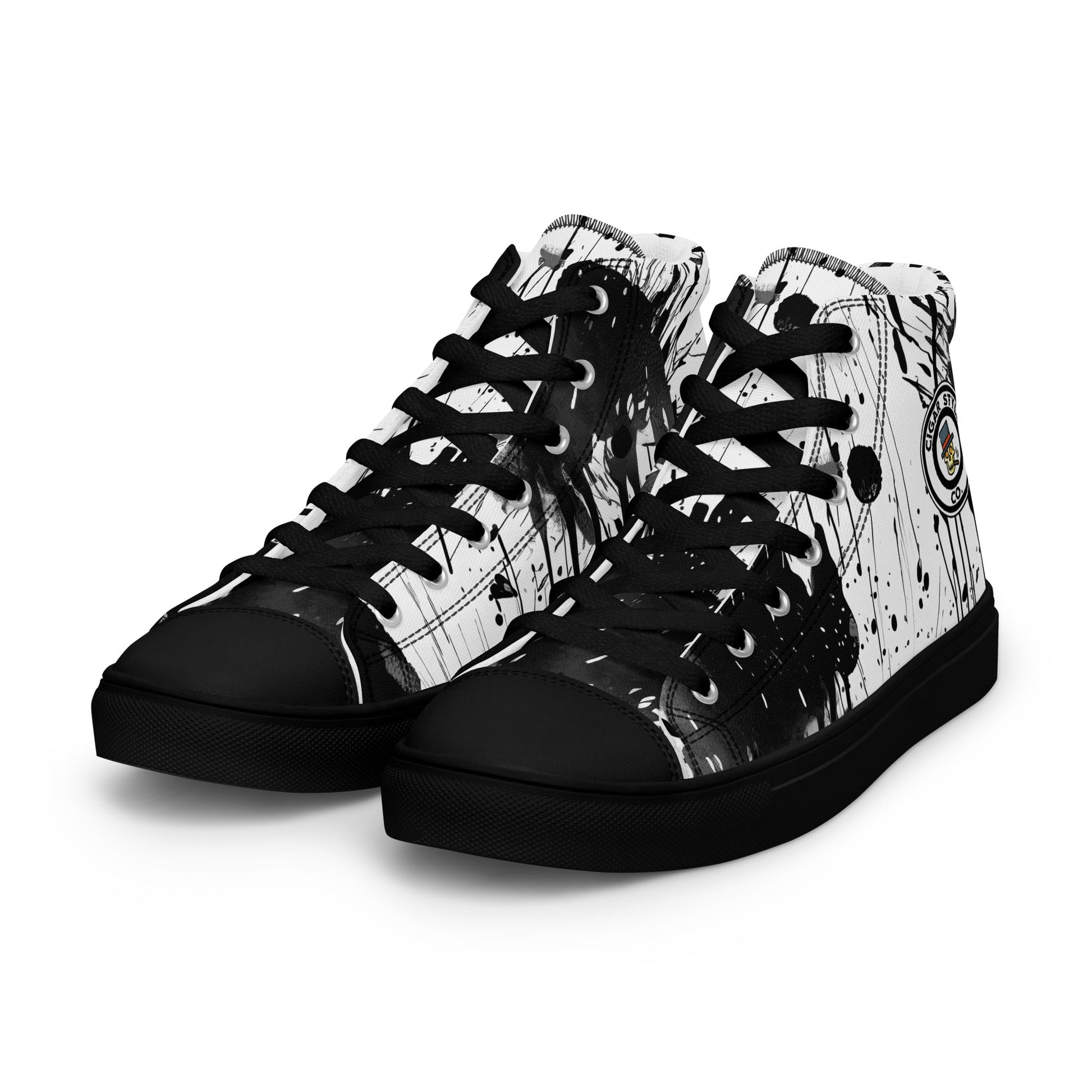 White Street Style High Top Canvas Shoes - Cigar Style Shoes - Cigar Style Co.