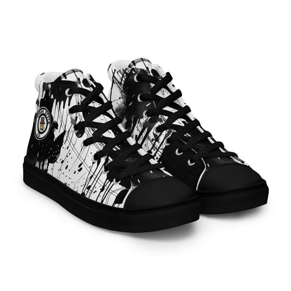 White Street Style High Top Canvas Shoes - Cigar Style Shoes - Cigar Style Co.