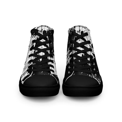 White Street Style High Top Canvas Shoes - Cigar Style Shoes - Cigar Style Co.